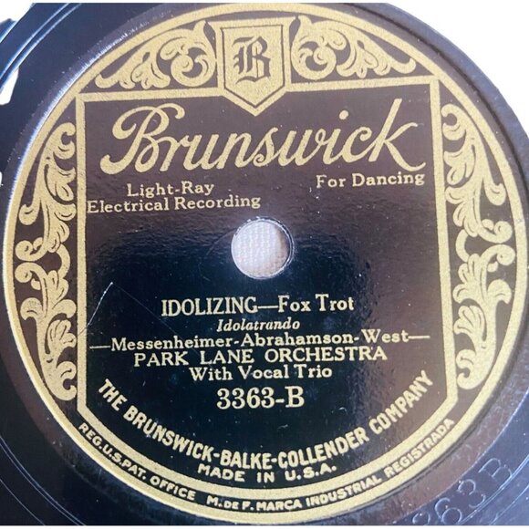 Park Lane Orchestra Just A Little Longer 10in Shellac 78 RPM Brunswick 3363 - Picture 4 of 4